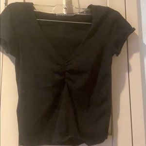 Black crop top from PacSun